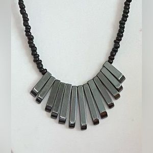 Hematite fan Necklace NEW!!!